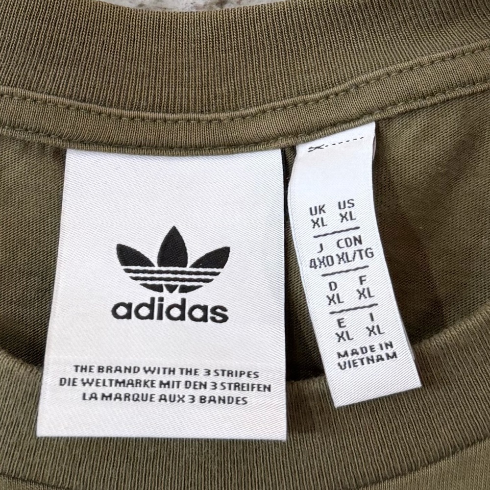 Adidas Men's Olive and Camo Short Sleeve Tee - Picture 5 of 5